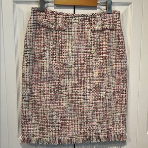 Tahari Arthur S. Levine Multi Coloured Lined‎ Textured Skirt Size 6